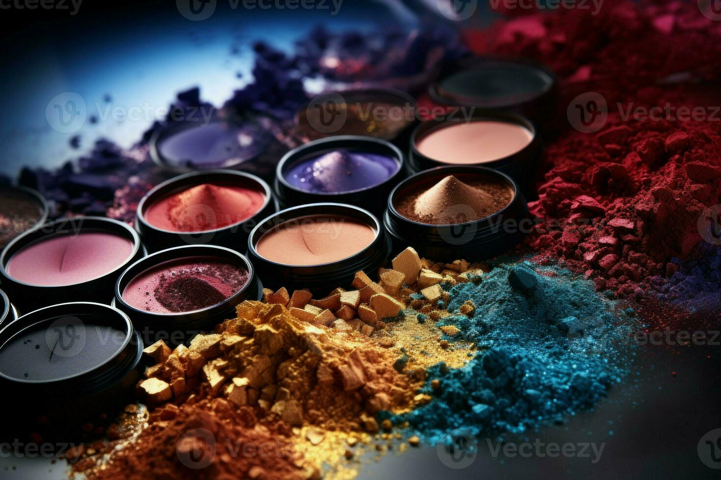 Blendable Eyeshadow cosmetics powder. Generate AI photo