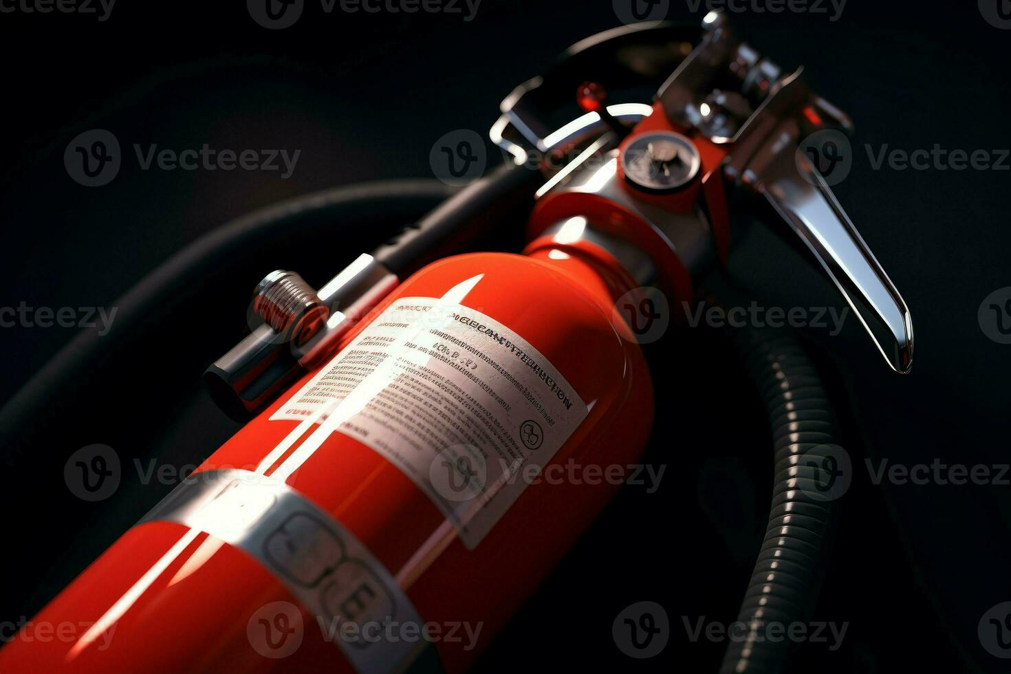 Tumultuous Fire extinguisher flame. Generate Ai photo