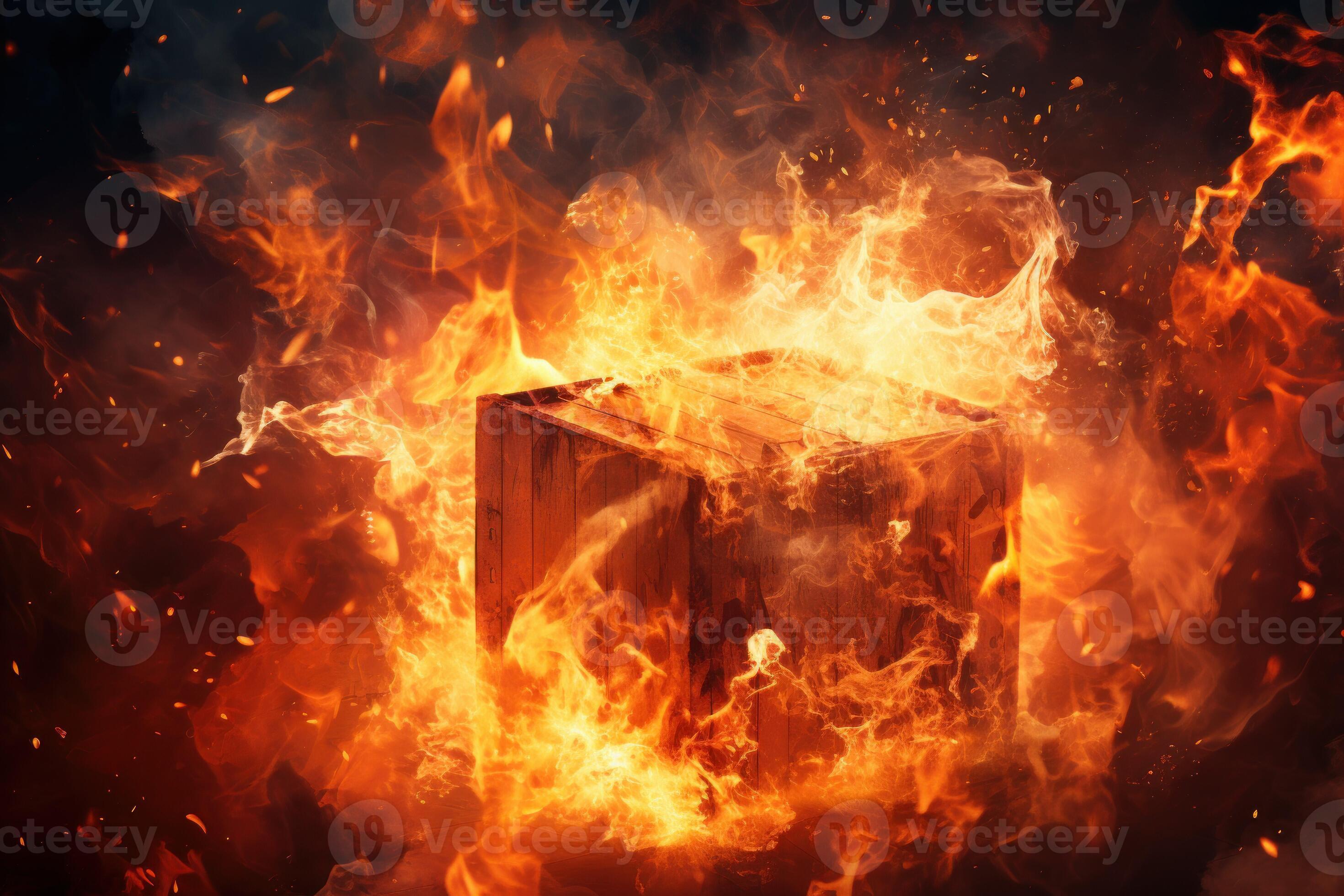 Dynamic Fire cube background. Generate Ai 30580805 Stock Photo at Vecteezy