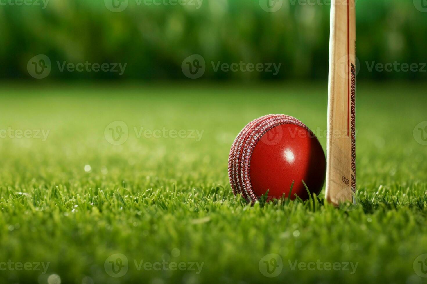 Cricket ball bat. Generate Ai photo