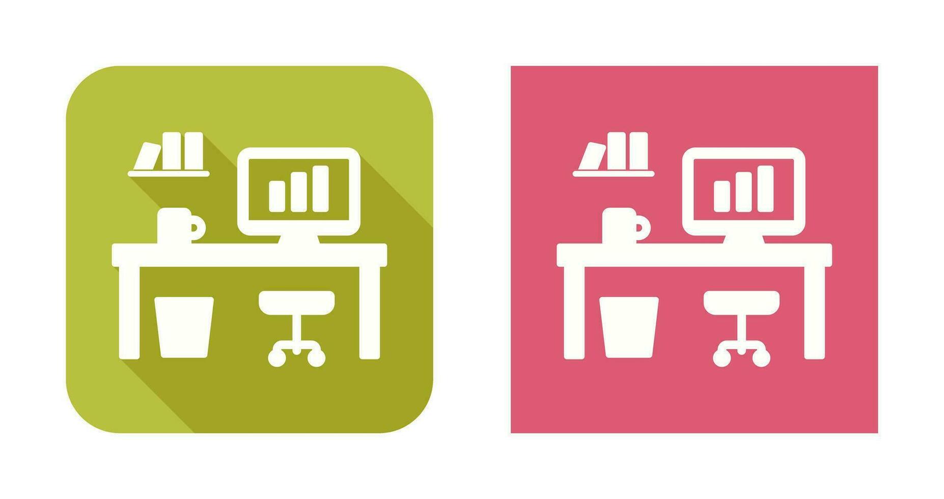 Office Desk Vector Icon