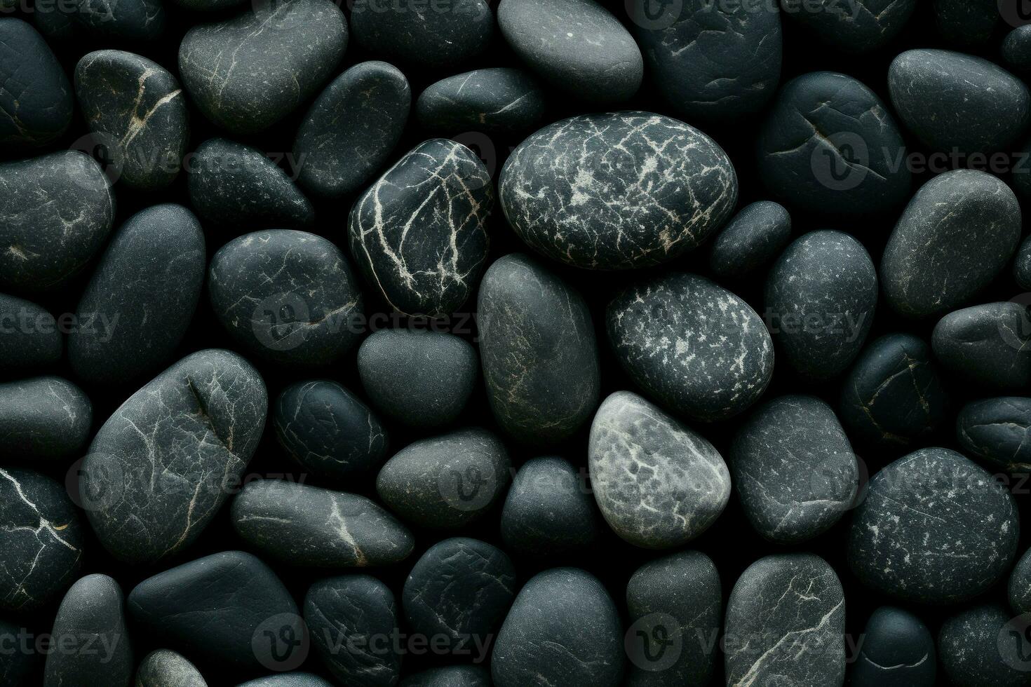 Mysterious Black stones background. Generate Ai photo