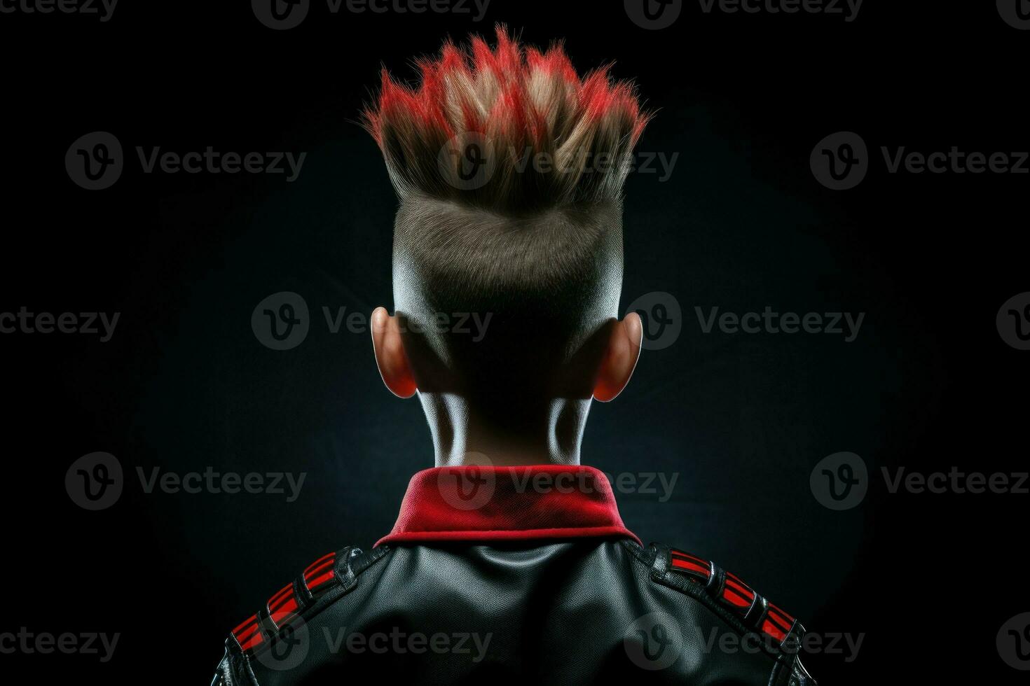 Boy mohawk school. Generate Ai photo