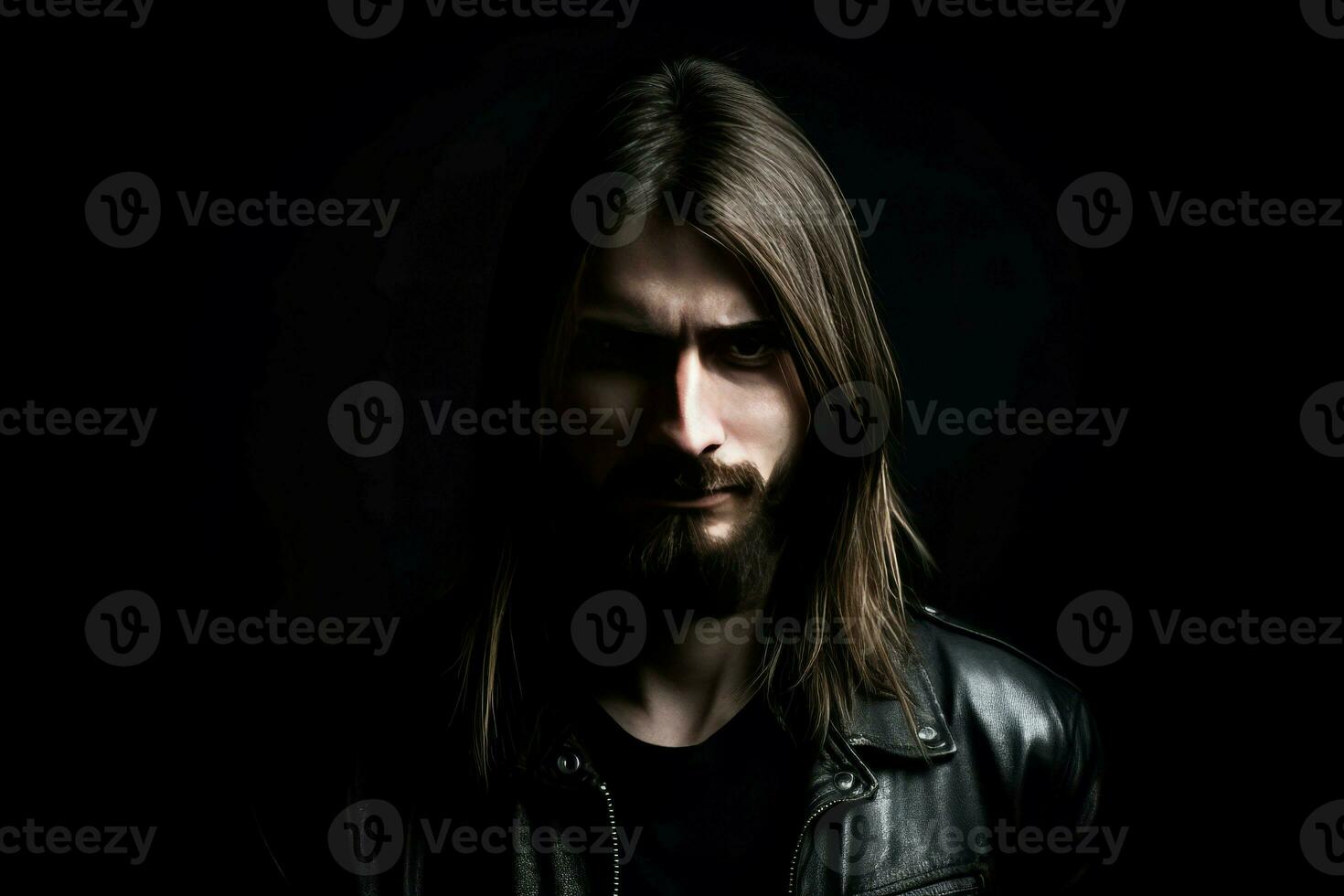 Brutal rock man photo shot. Generate Ai