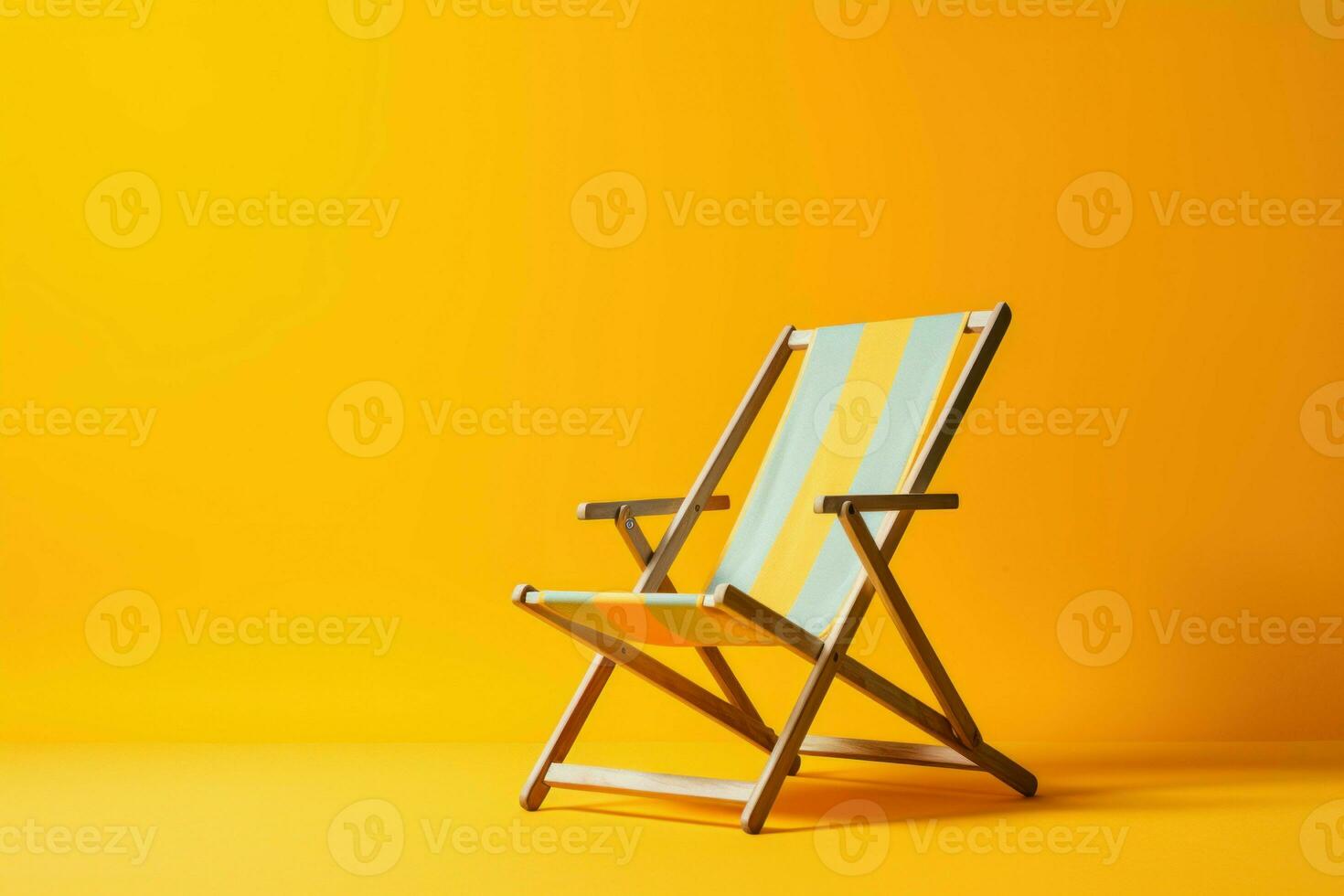 Portable Deck chair. Generate Ai photo