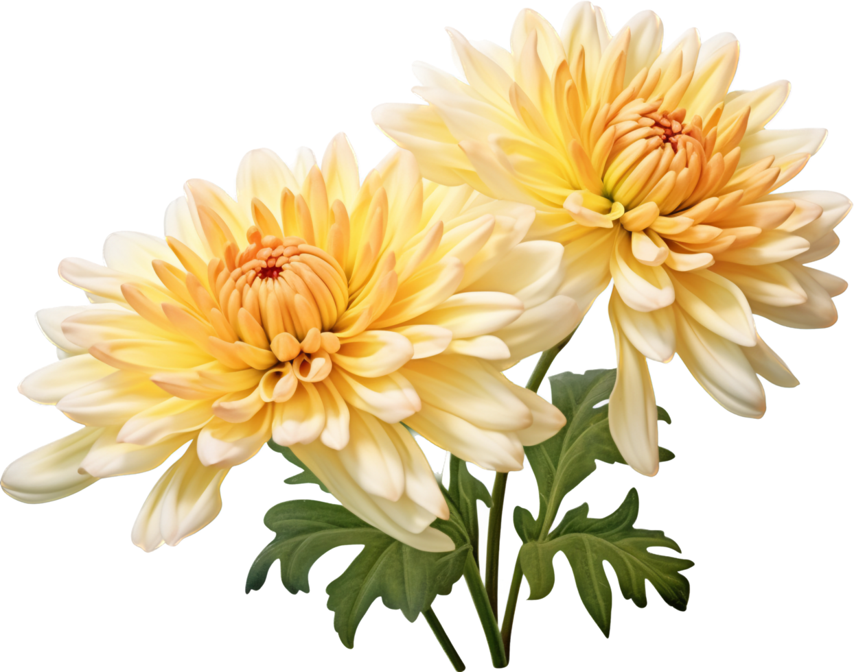 Chrysanthemum png with AI generated.