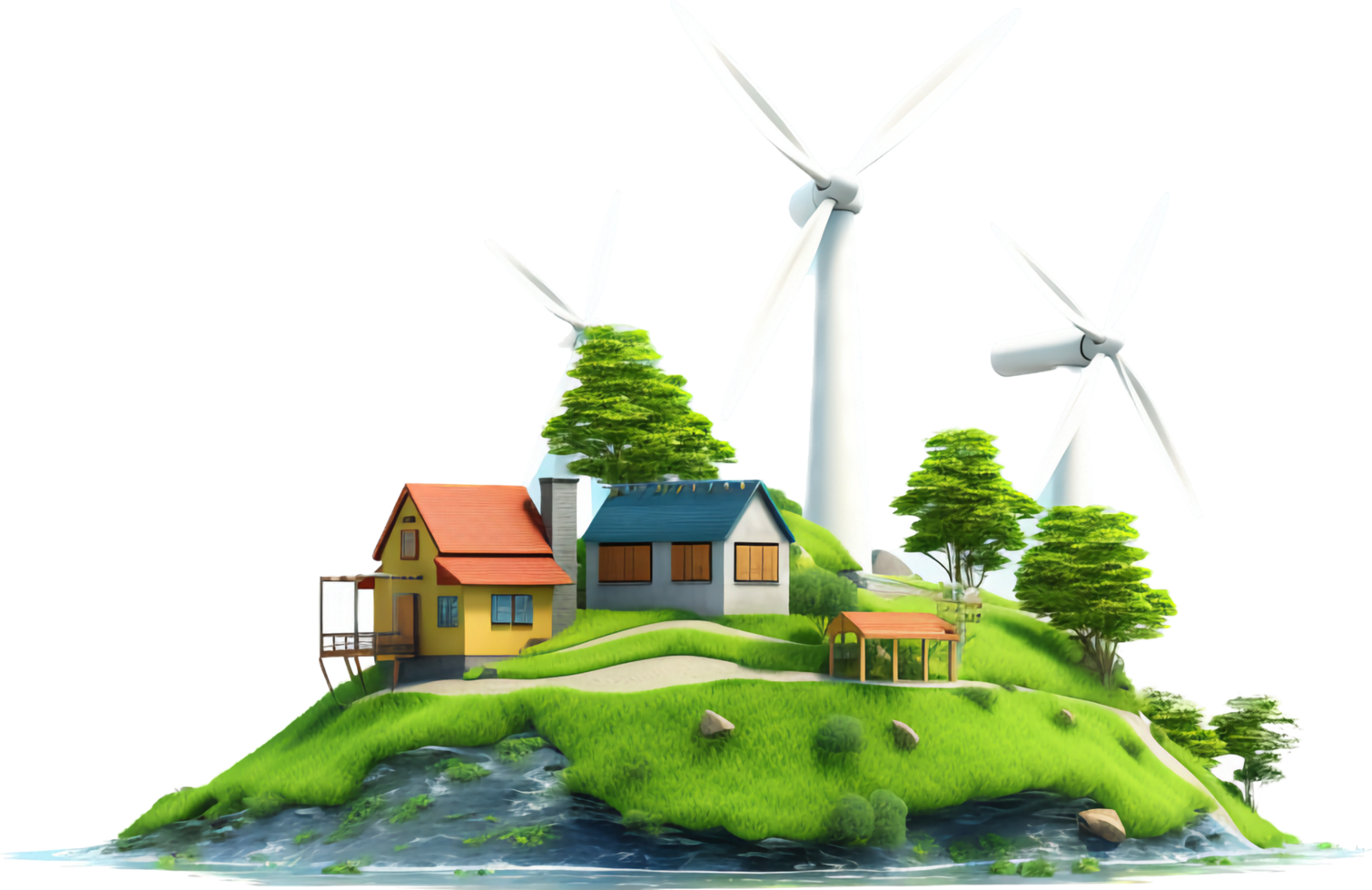 Renewable png with AI generated.