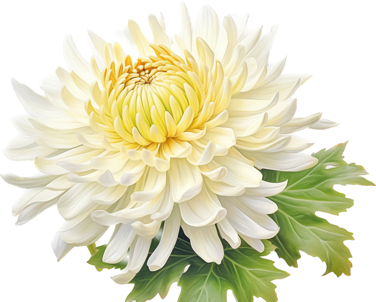 Chrysanthemum png with AI generated.