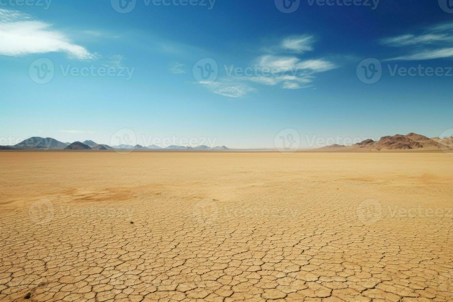 Desolate Empty car road desert. Generate Ai photo