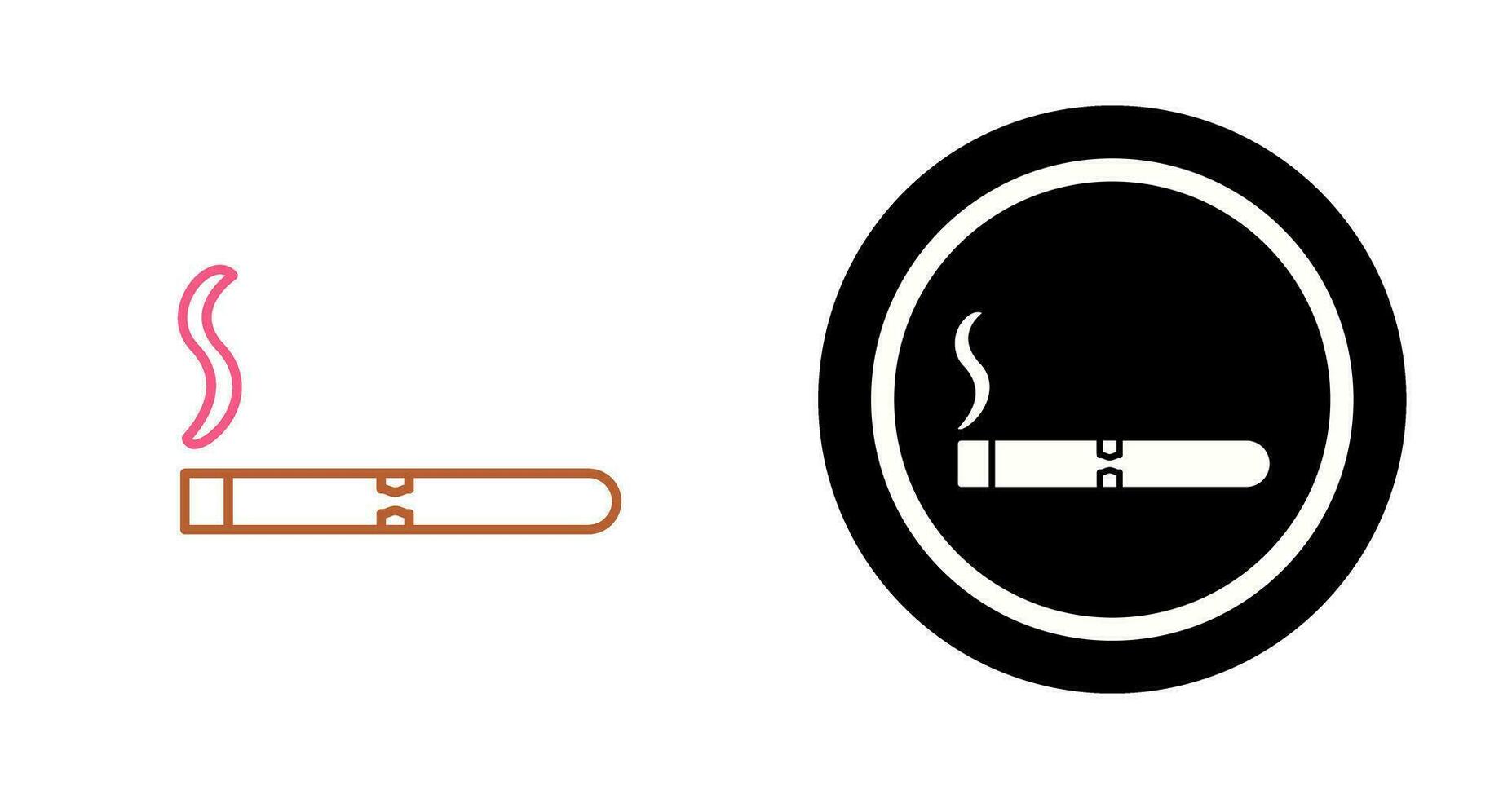 Unique Lit Cigar Vector Icon