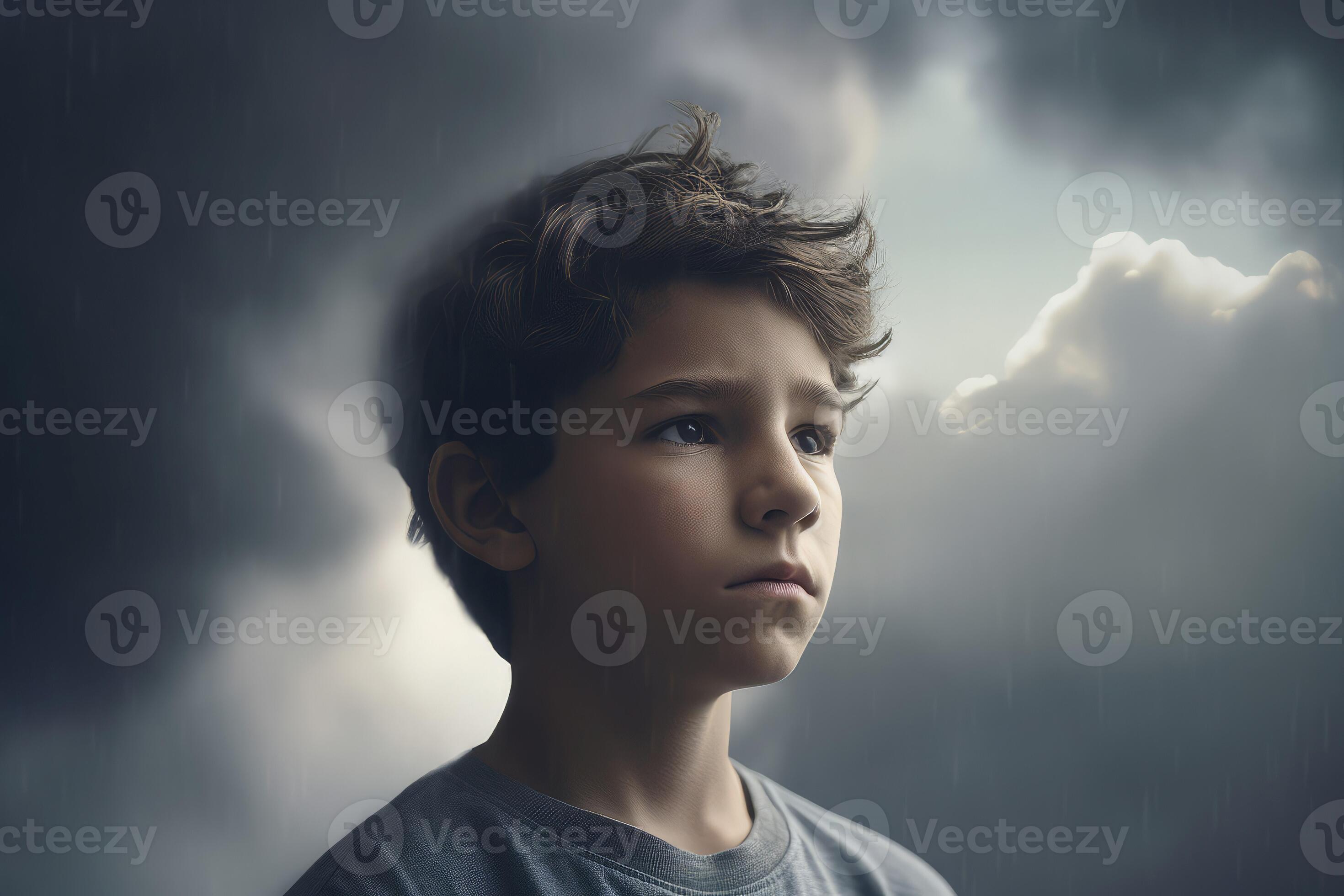 Depressed boy. Generate Ai 30581910 Stock Photo at Vecteezy
