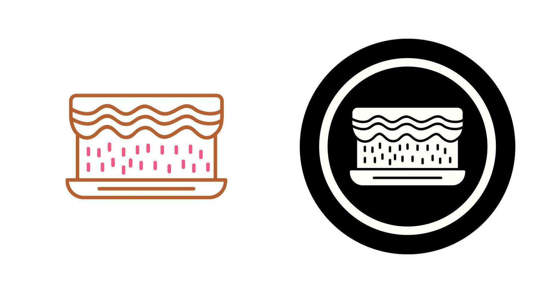 Unique Cream Cake Vector Icon