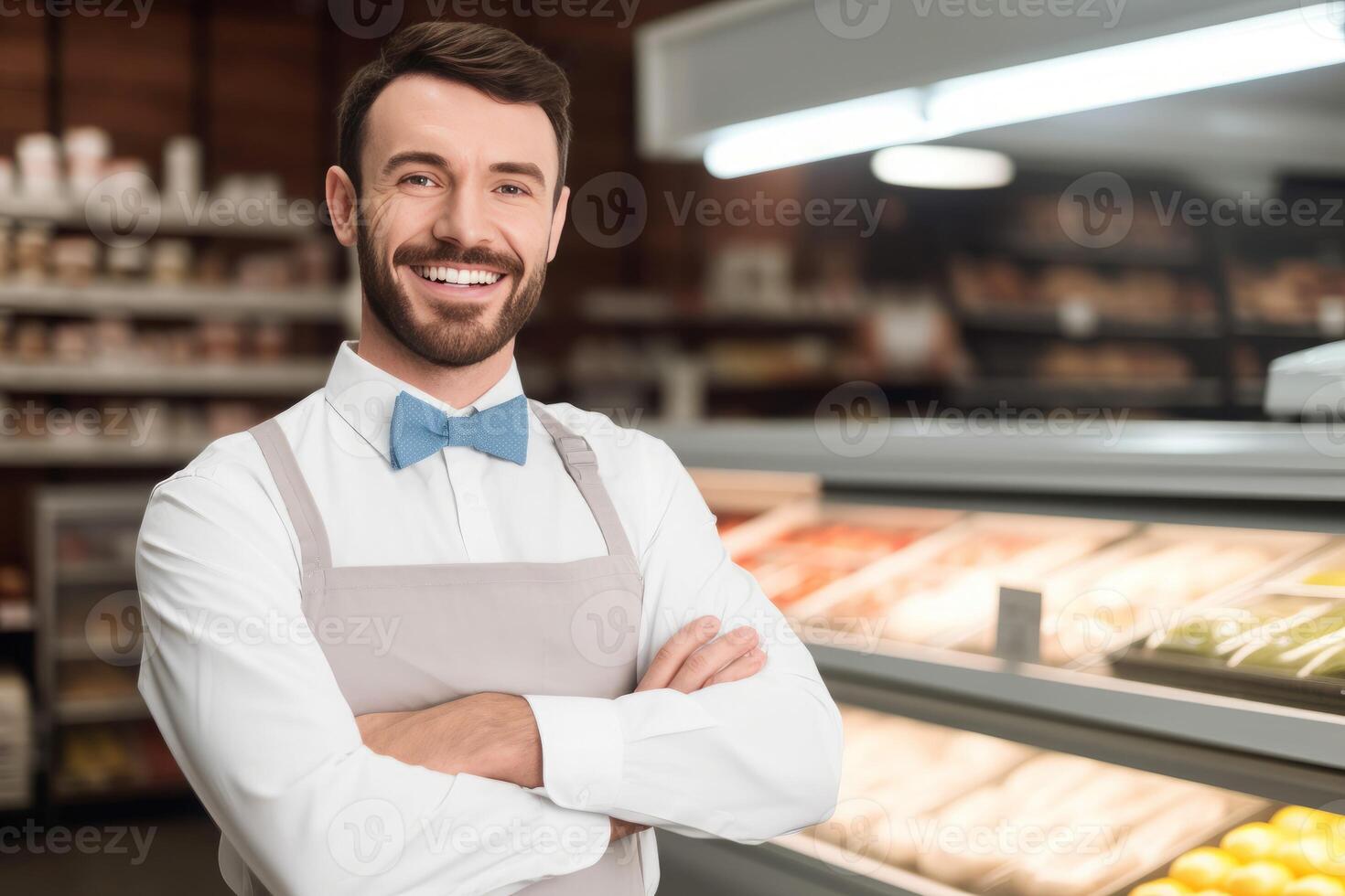 Grocery store manager male. Generate Ai 30582634 Stock Photo at Vecteezy