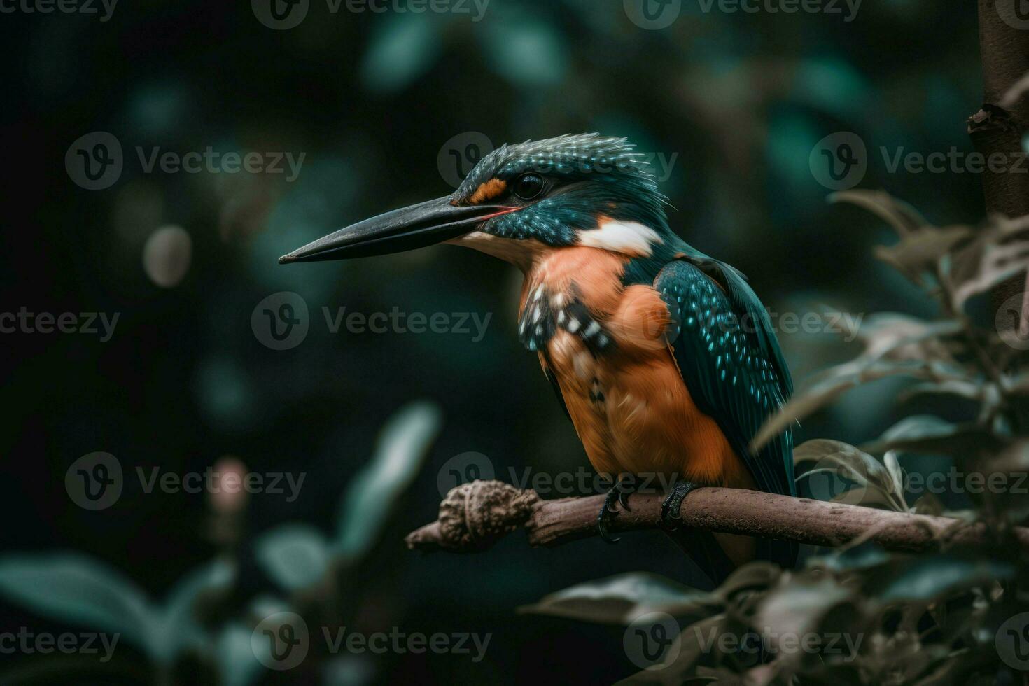 Small bird forest. Generate Ai photo