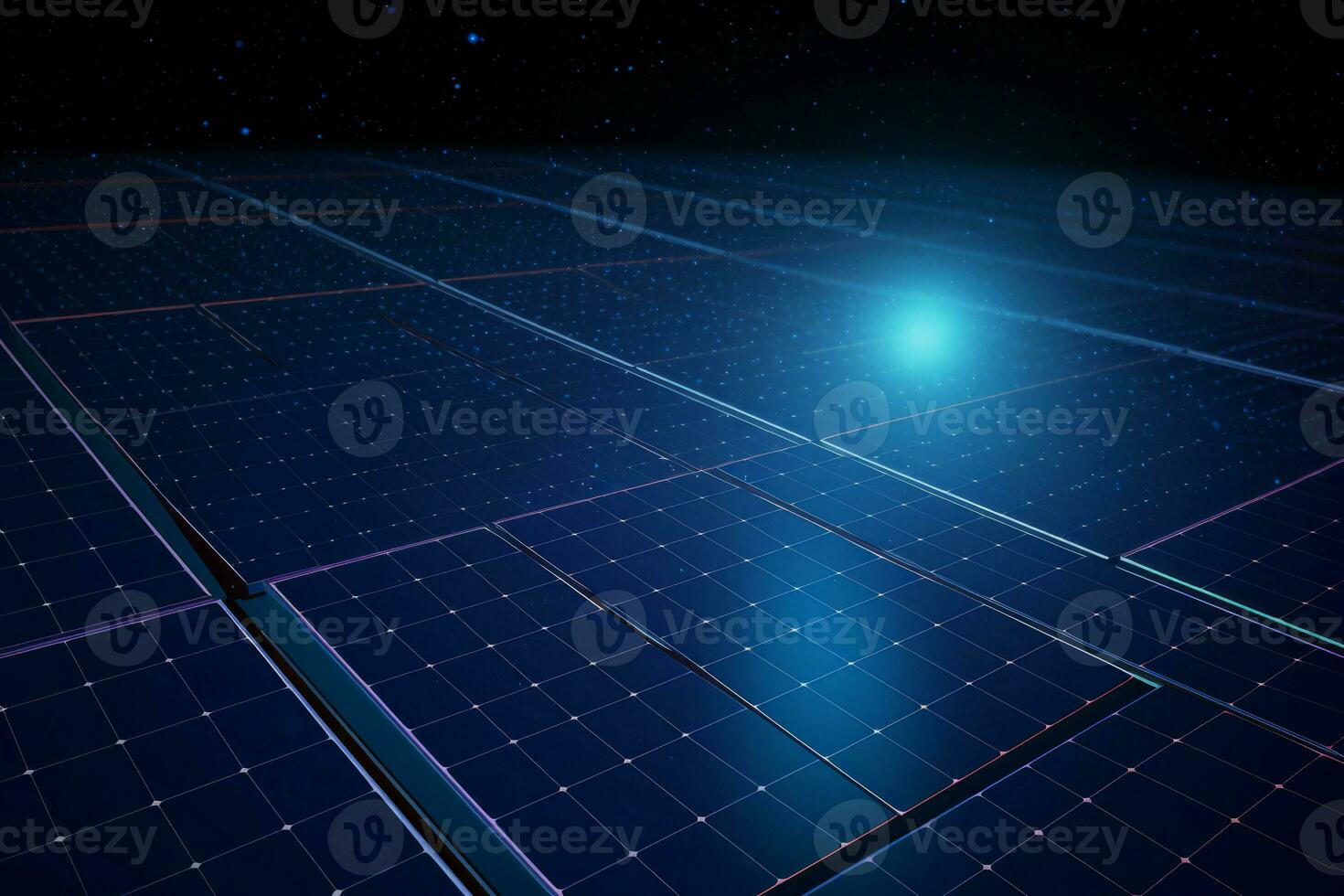 Solar panel energy. Generate Ai photo