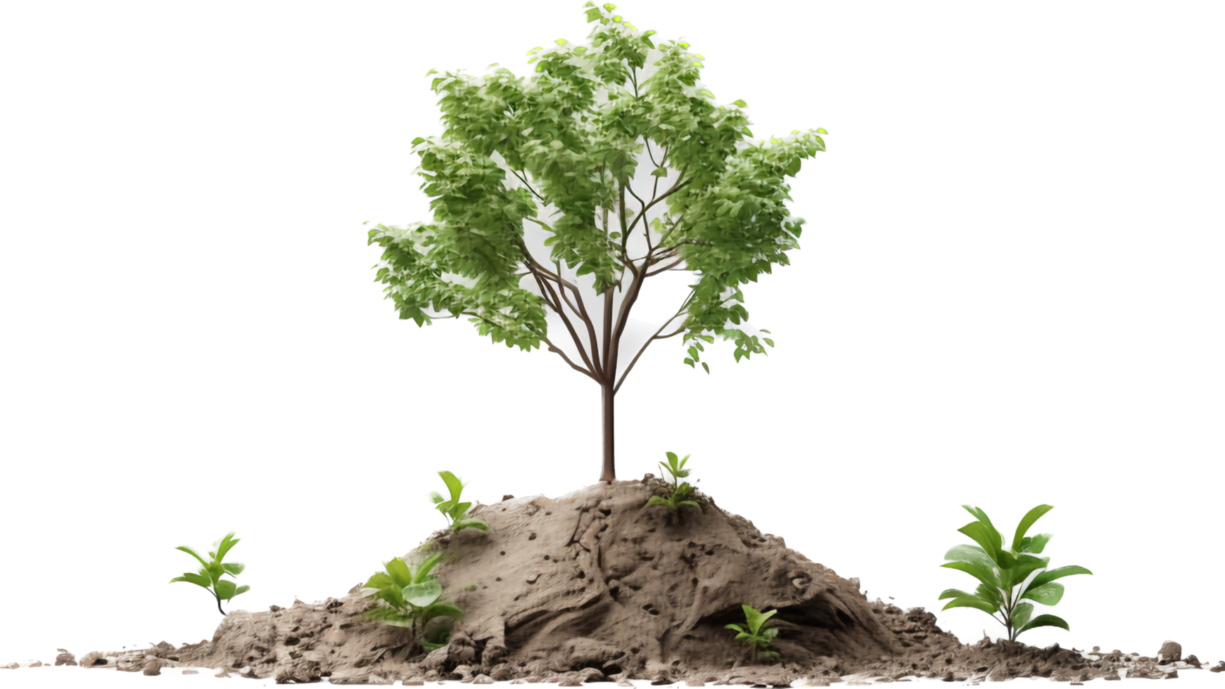 Planting tree png with AI generated.