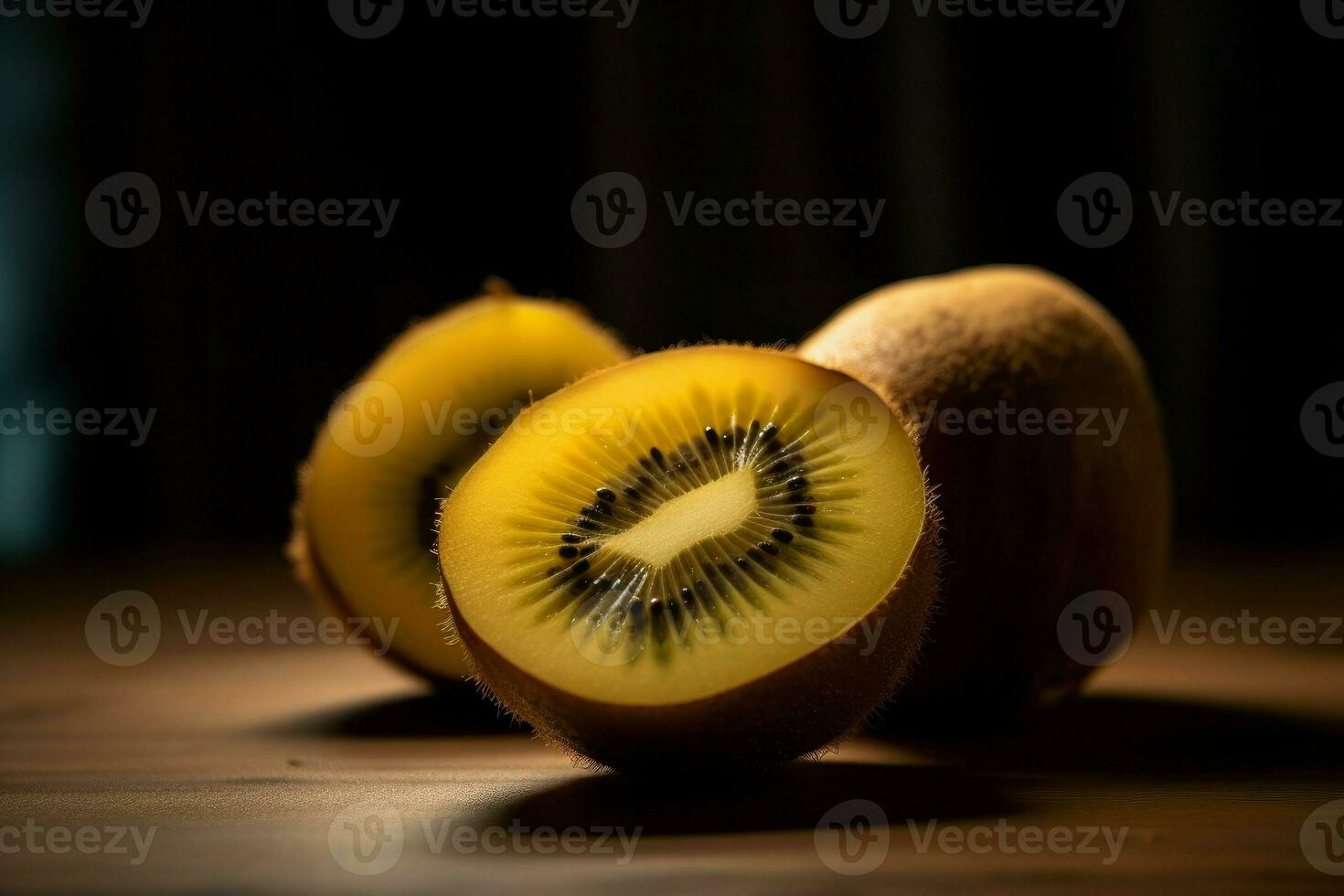 Yellow kiwi fruit nature. Generate Ai photo