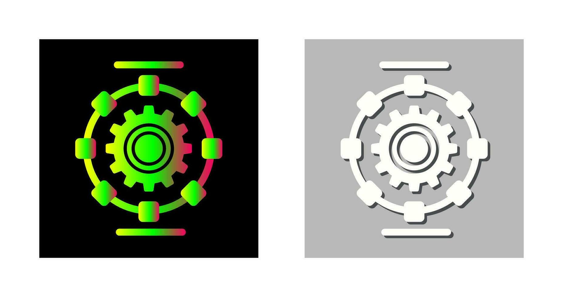 icono de vector de proceso automatizado