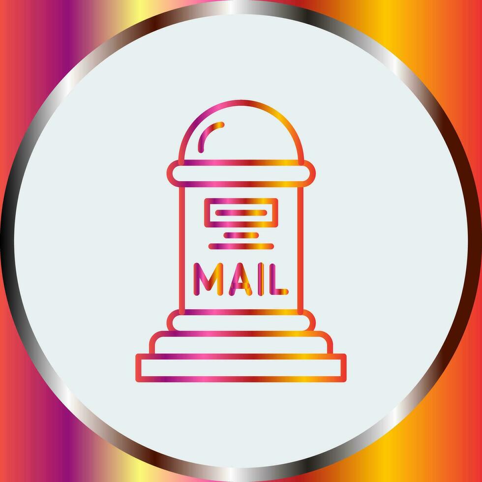 icono de vector de caja de correo