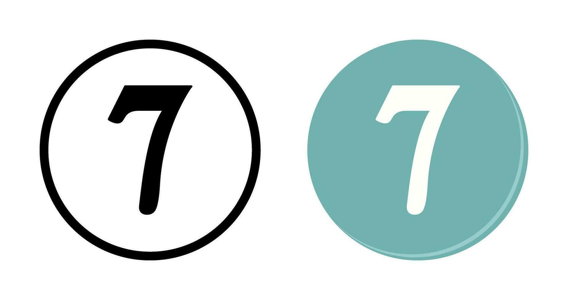 Number Seven Vector Icon