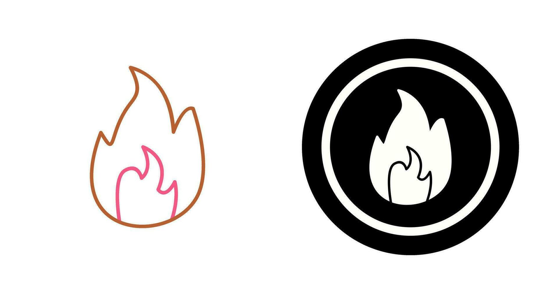 Unique Flame Vector Icon