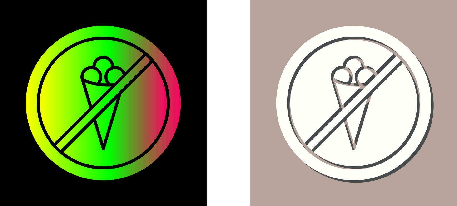 No Icecream Vector Icon
