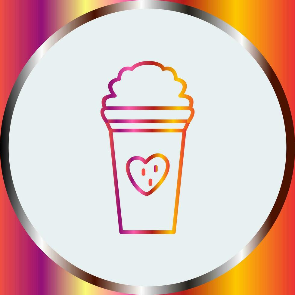 Unique Strawberry Milkshake Vector Icon