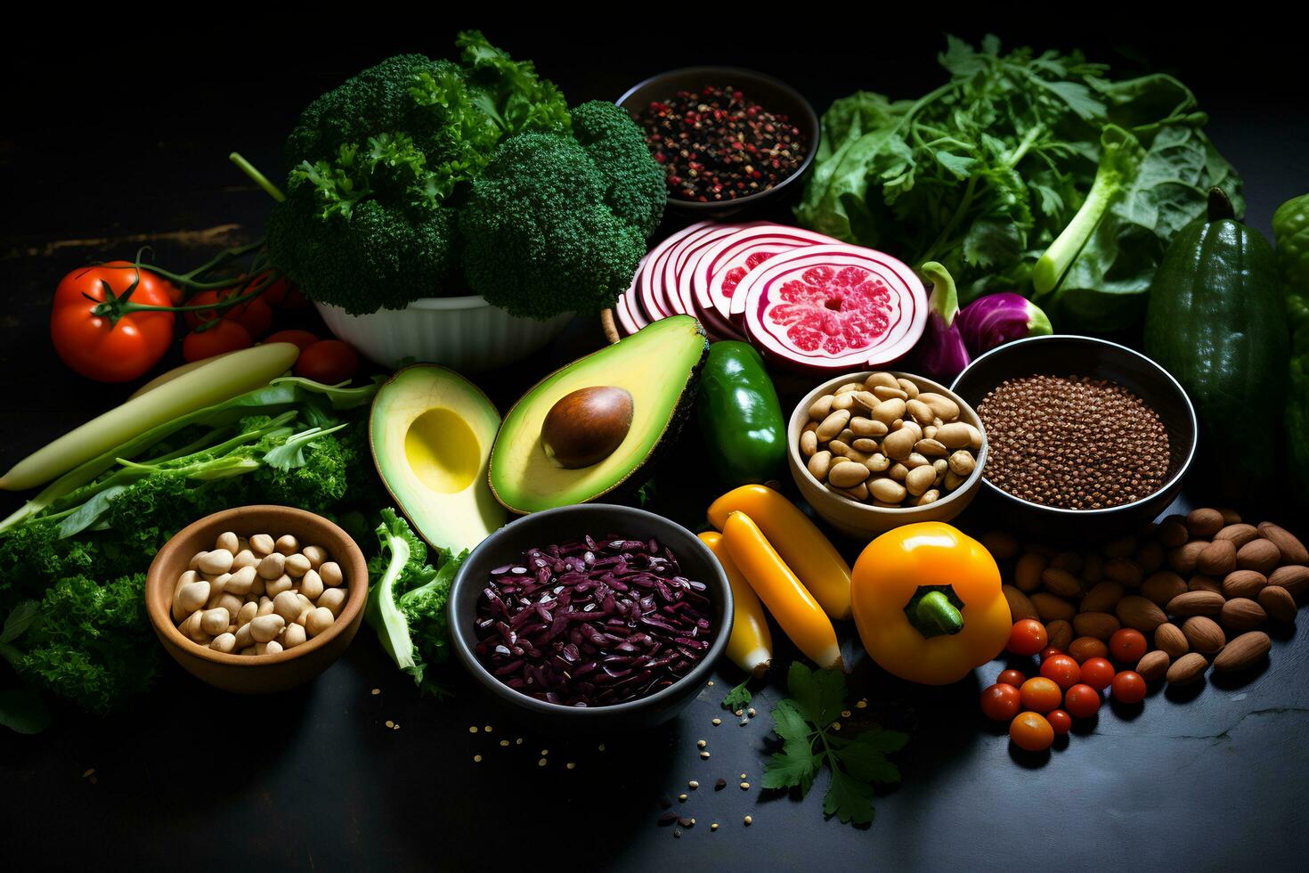 AI Generative Image of featuring essential plant based ingredient photo