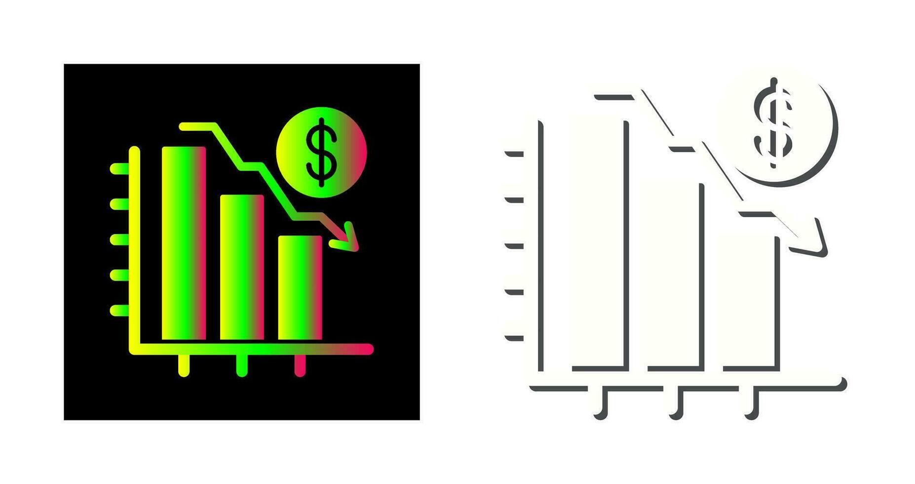 Chart Down Vector Icon
