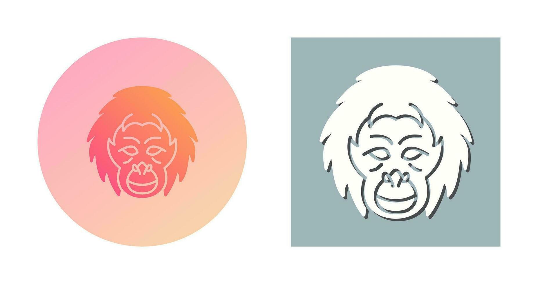 Orangutan Vector Icon