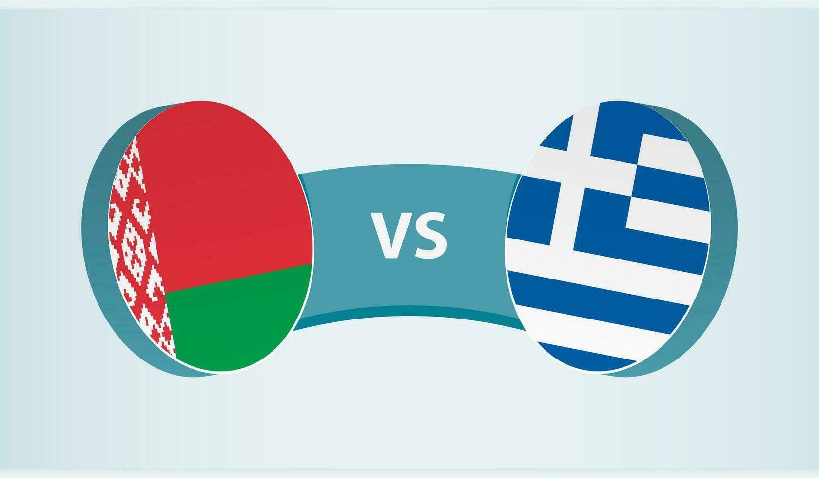 bielorrusia versus Grecia, equipo Deportes competencia concepto. vector