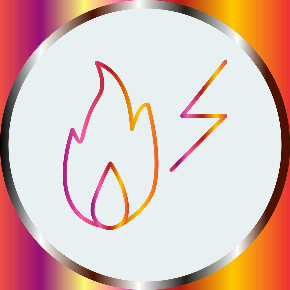 Unique Electricity Fire Vector Icon