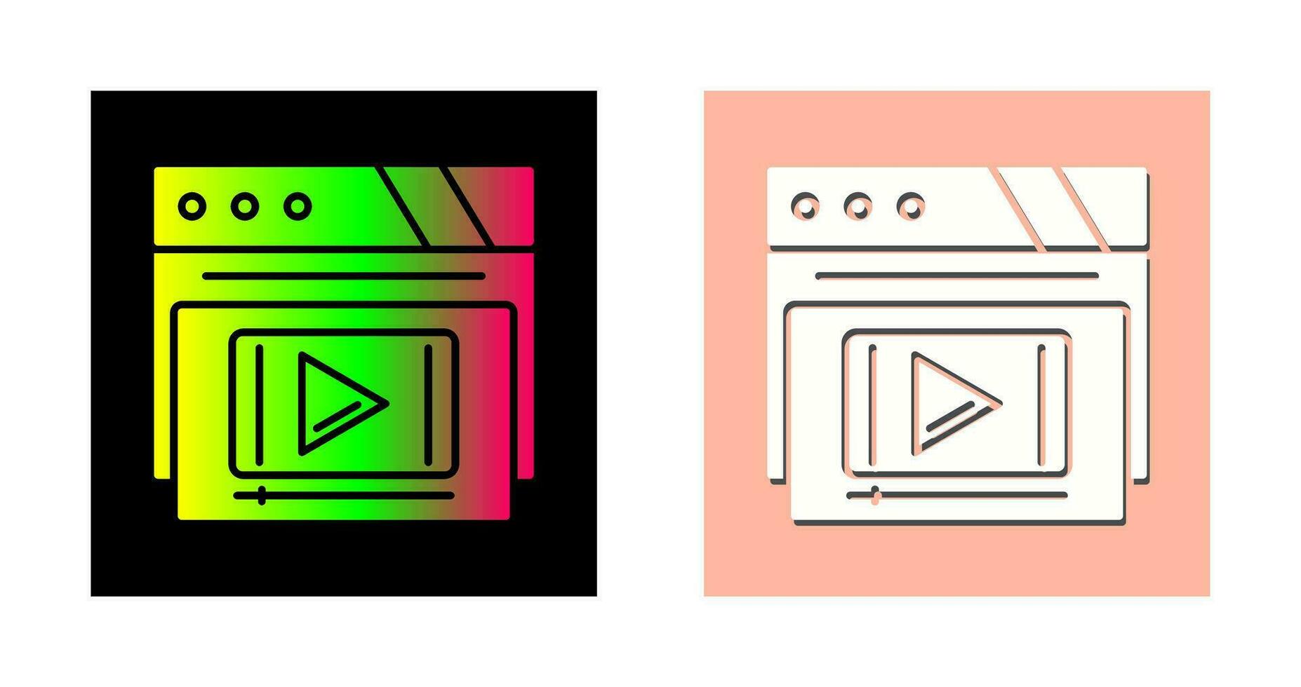 Video Player Vector Icon