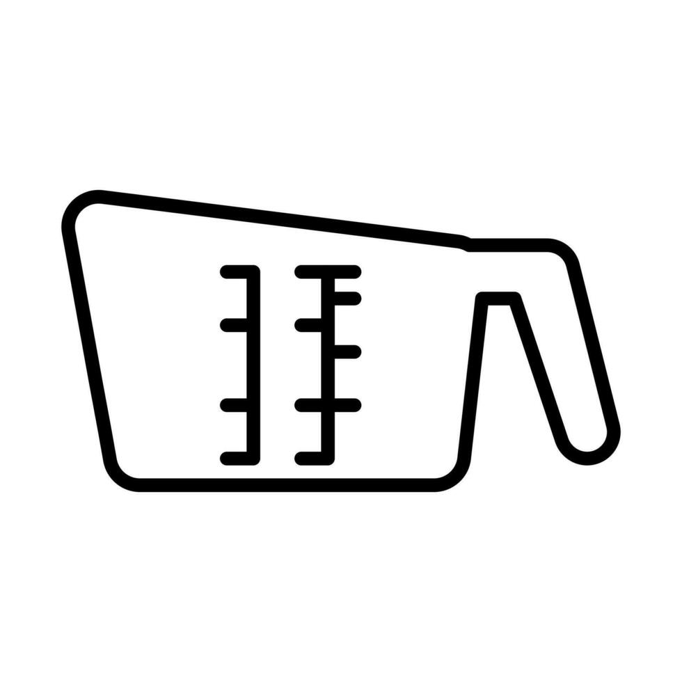 measuring cup kithcen utensil icon in line style vector