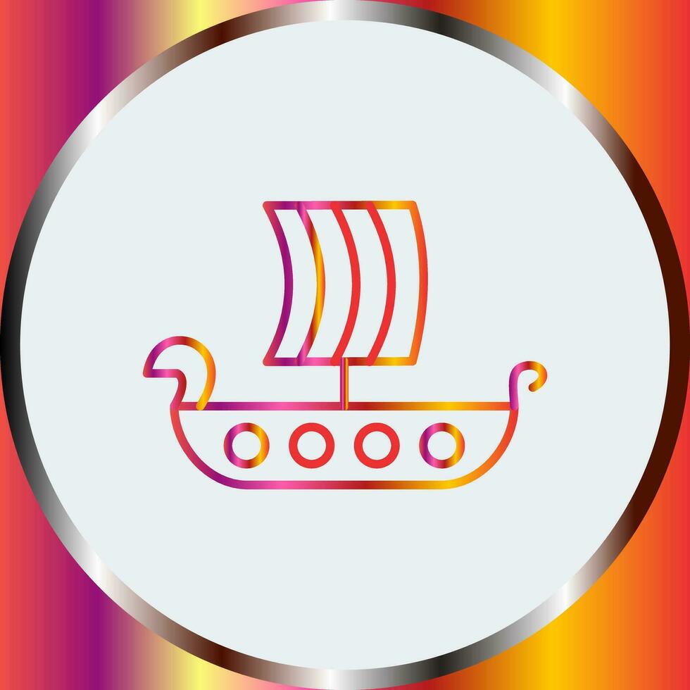 Viking Ship Vector Icon