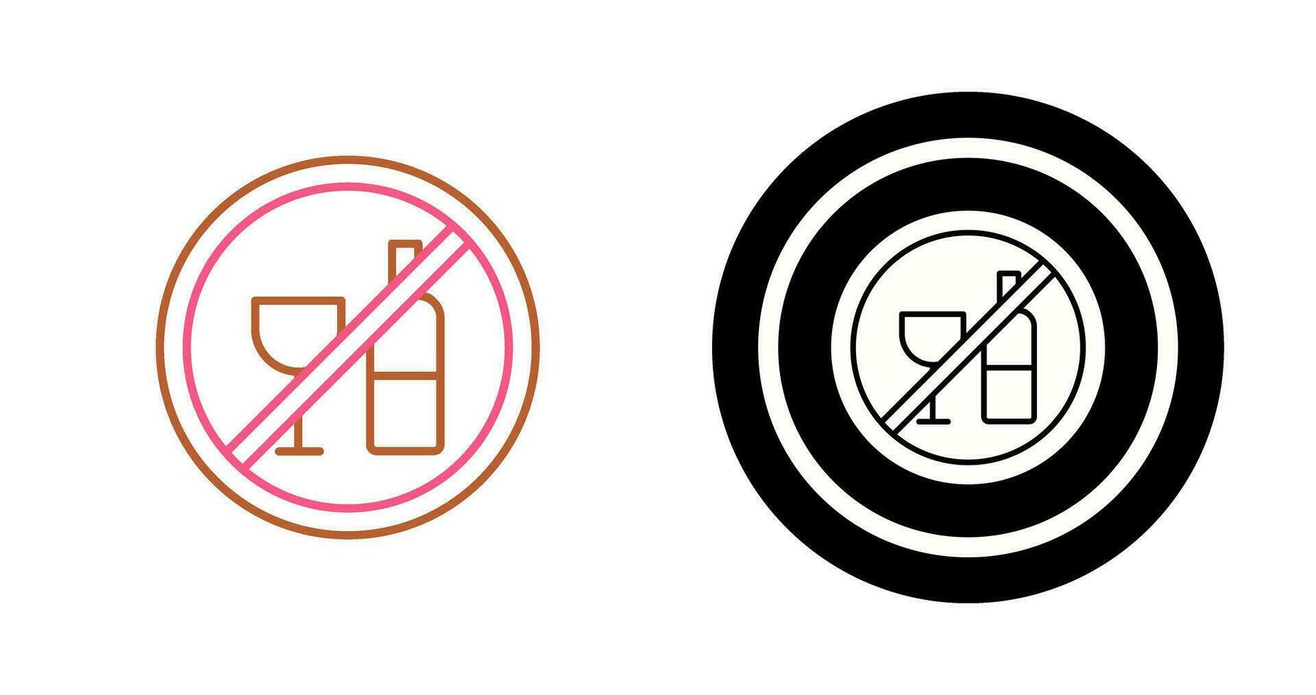 No Drinking Vector Icon
