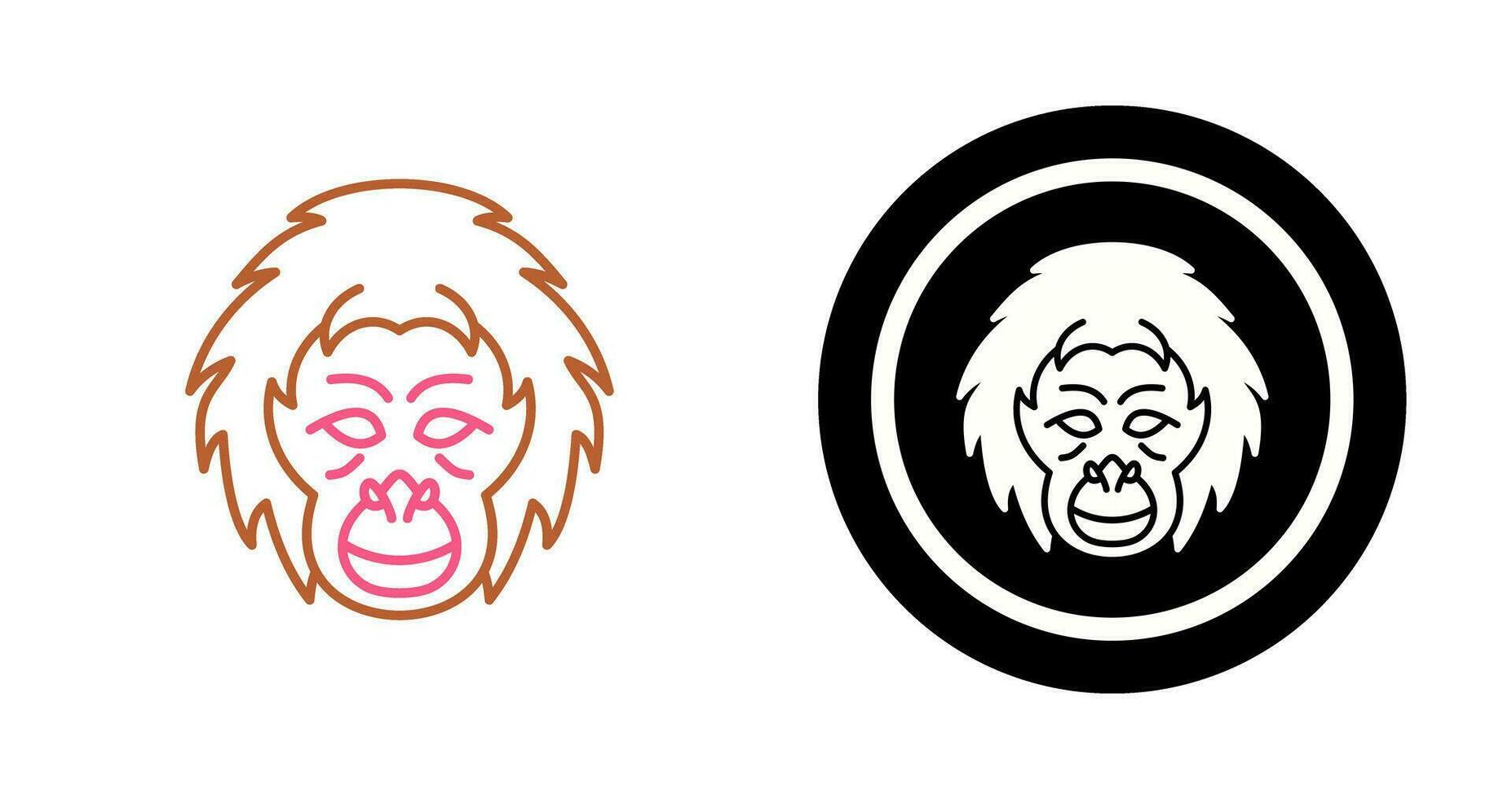 Orangutan Vector Icon