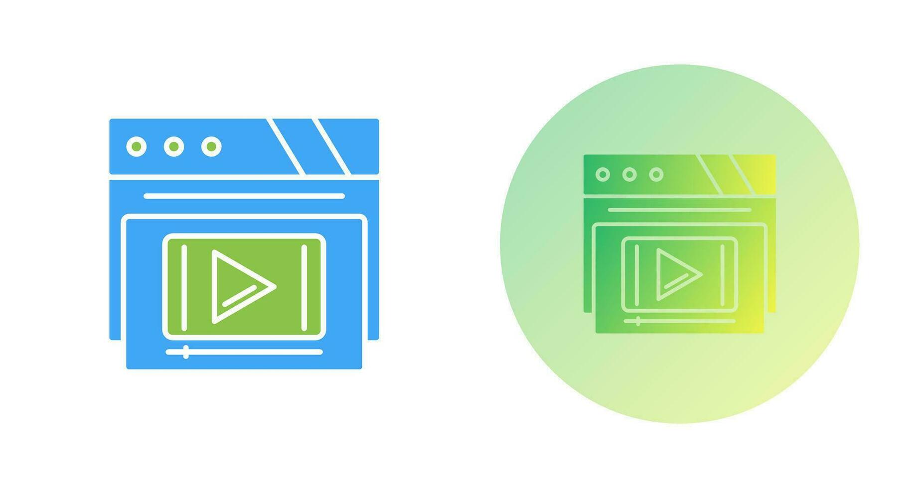 Video Player Vector Icon