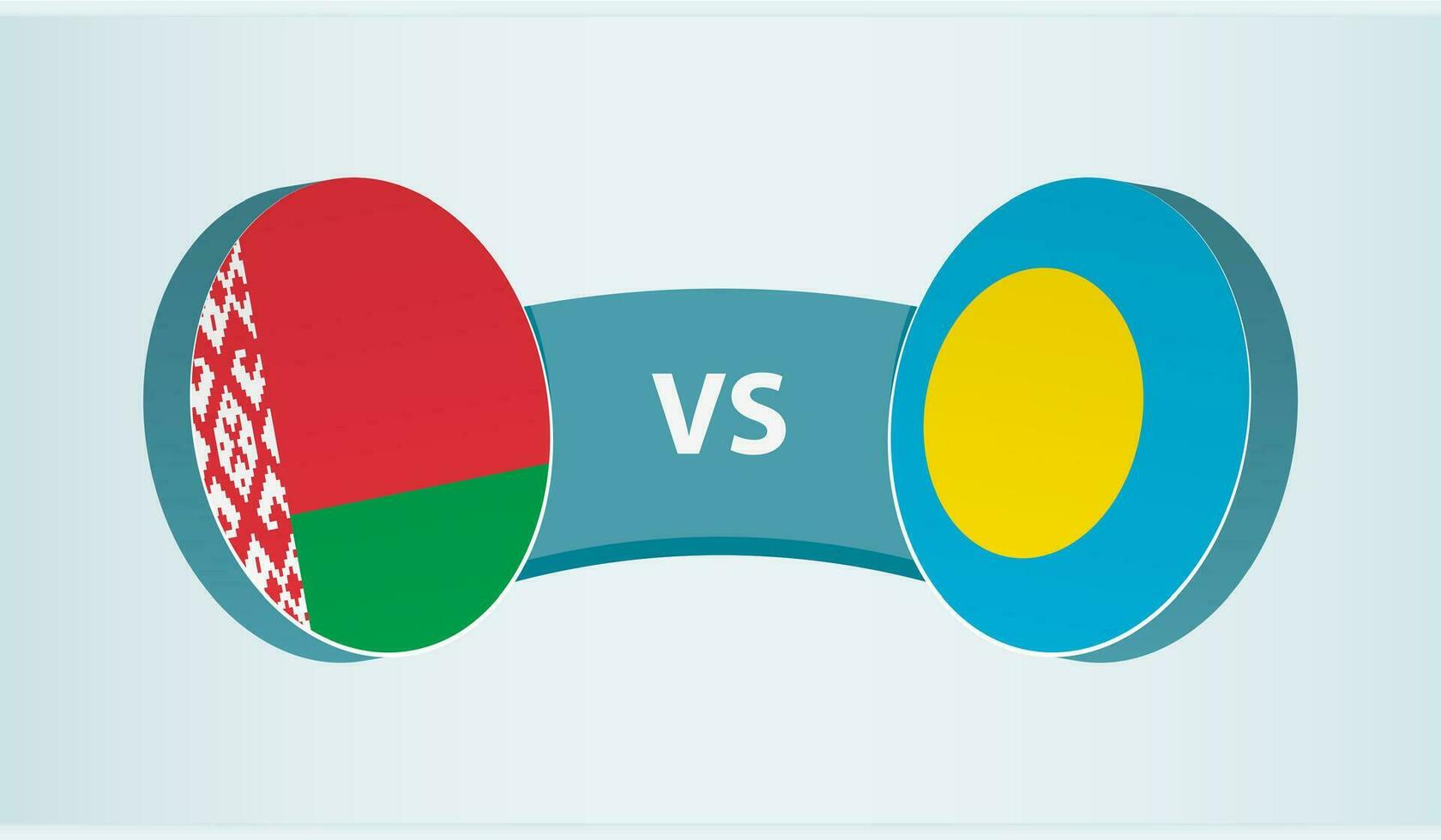 Belarus versus Palau, team sports competition concept. vector