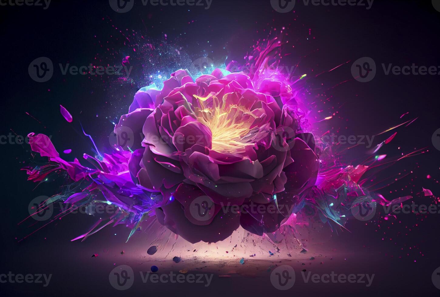 Classic vintage drawing rose flower on dark background.Valentine's Day concept. . photo