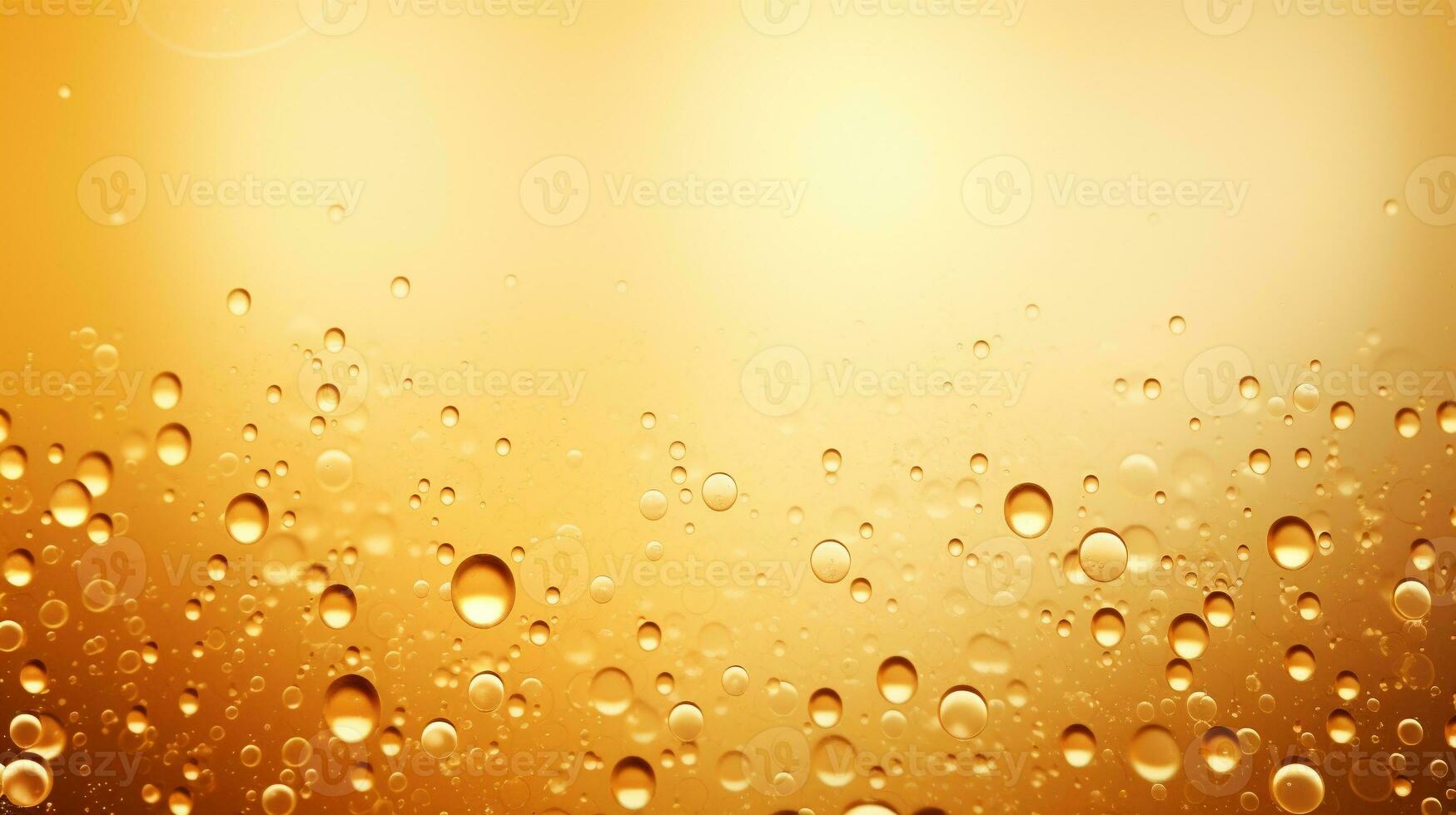 golden beer bubbles water drop background. generative AI photo