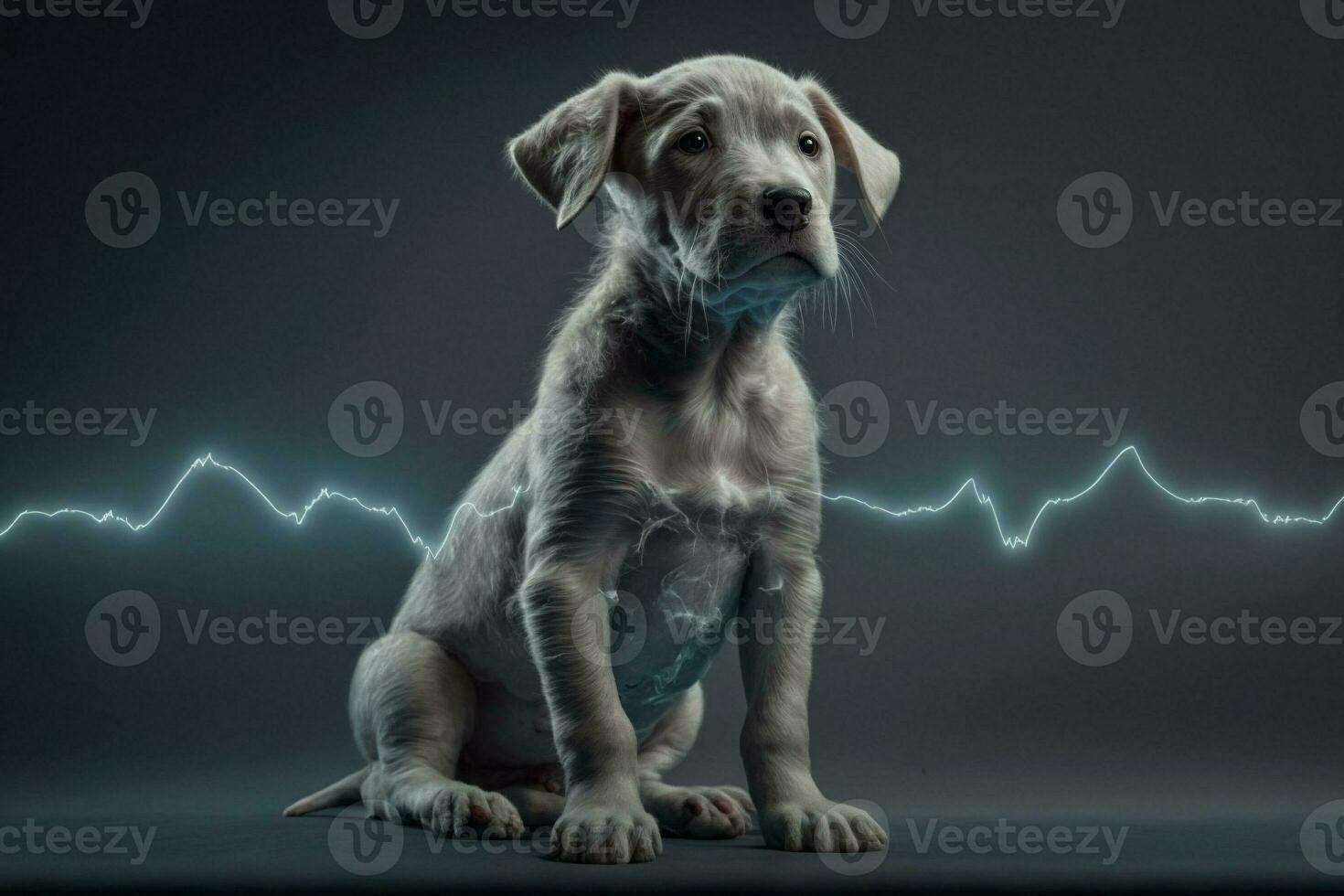 veterinario concepto ,legumbres, perros latido del corazón. generativo ai. foto