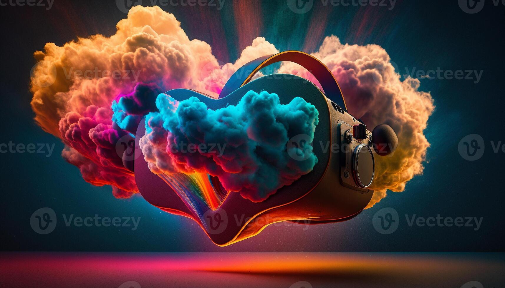 Metaverse, Future game and entertainment digital technology, VR virtual reality glasses, . photo