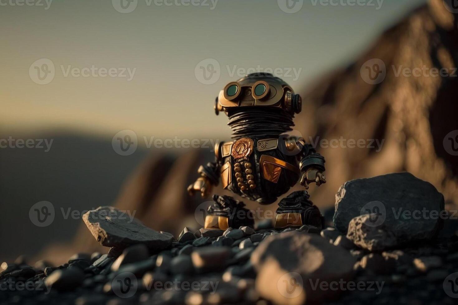 robot gold US dollar coin stock market forex trading graph futuristic Smart investment technology background, . photo