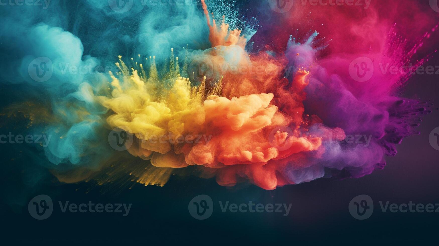 Smoke cloud design element on black background. . photo