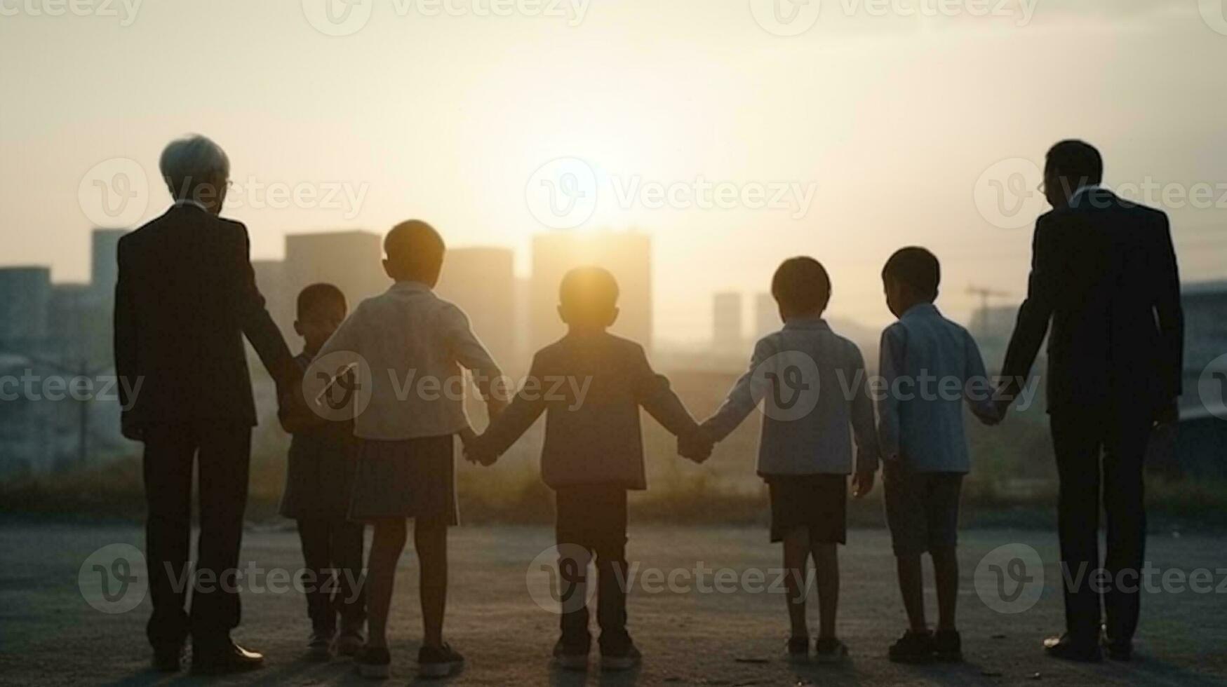 negocio personas sacudida manos, trabajo en equipo, refinamiento arriba un reunión, negociaciones fueron exitosamente. generativo ai. foto