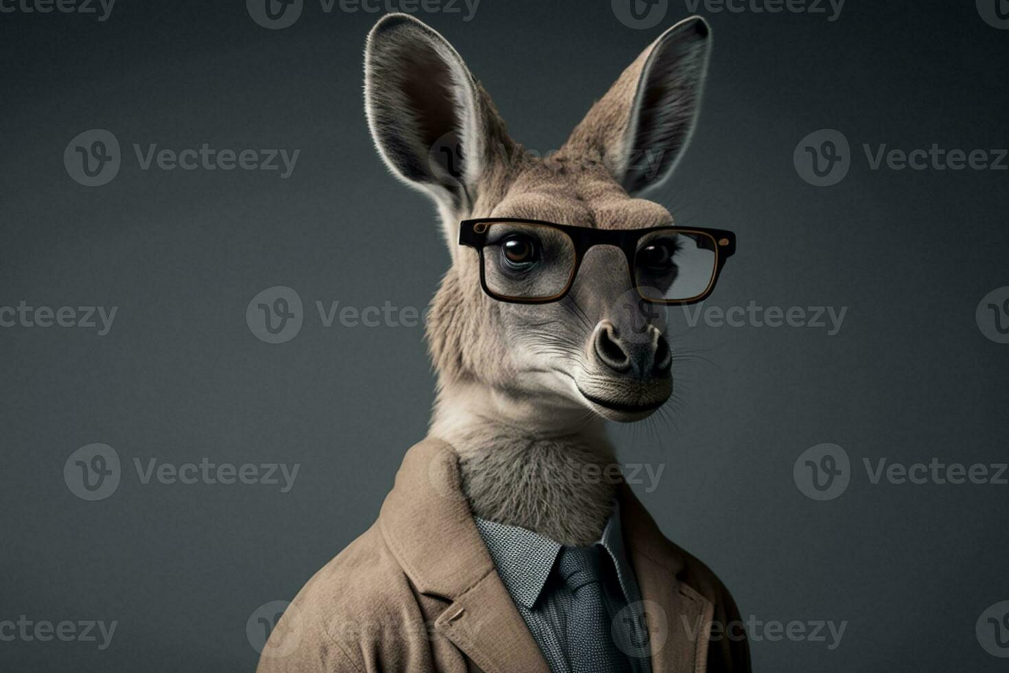 retrato de un Burro con lentes y un formal traje. generativo ai. foto