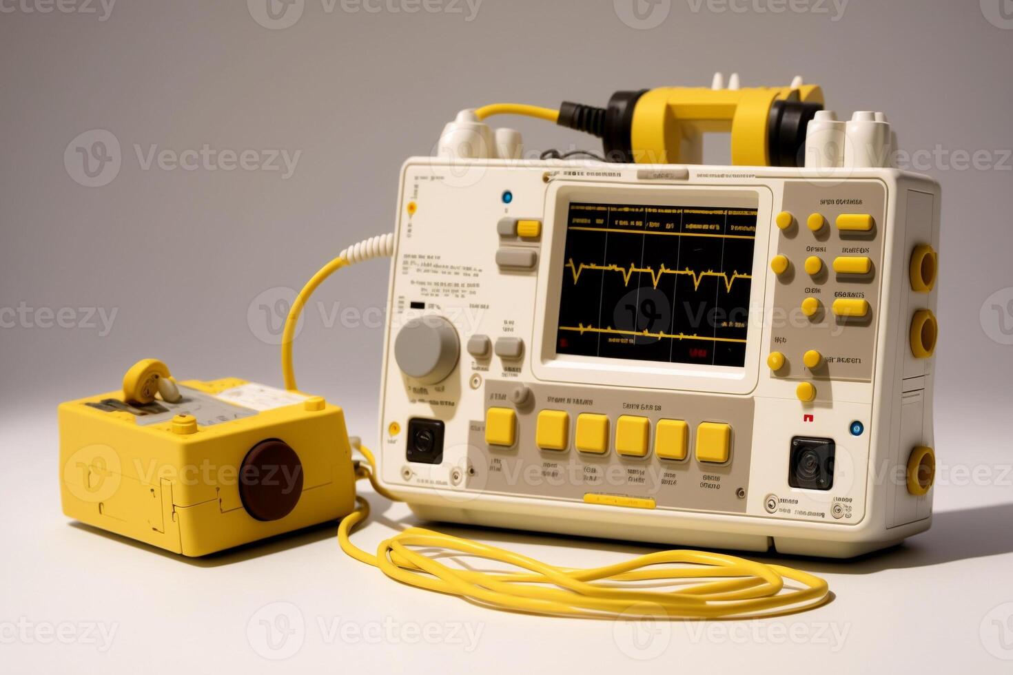 Heart monitor measuring vital signs, medical technology. . photo