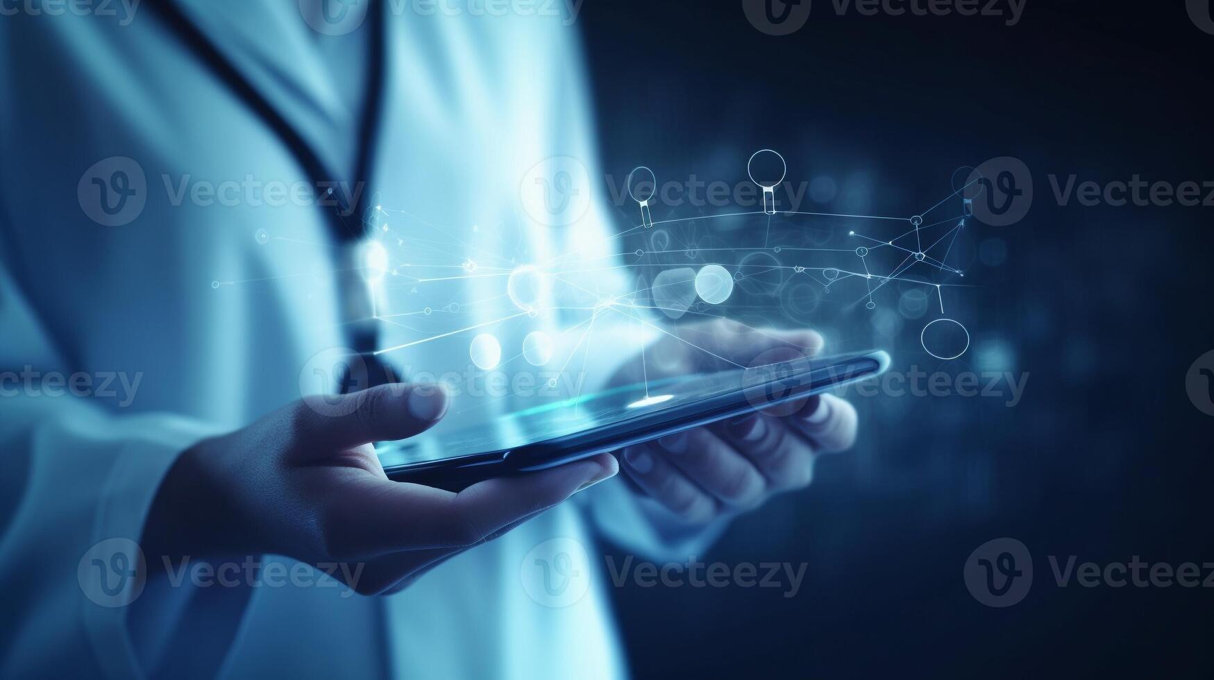 Medical abstract background medical digital symbol graphic. . photo