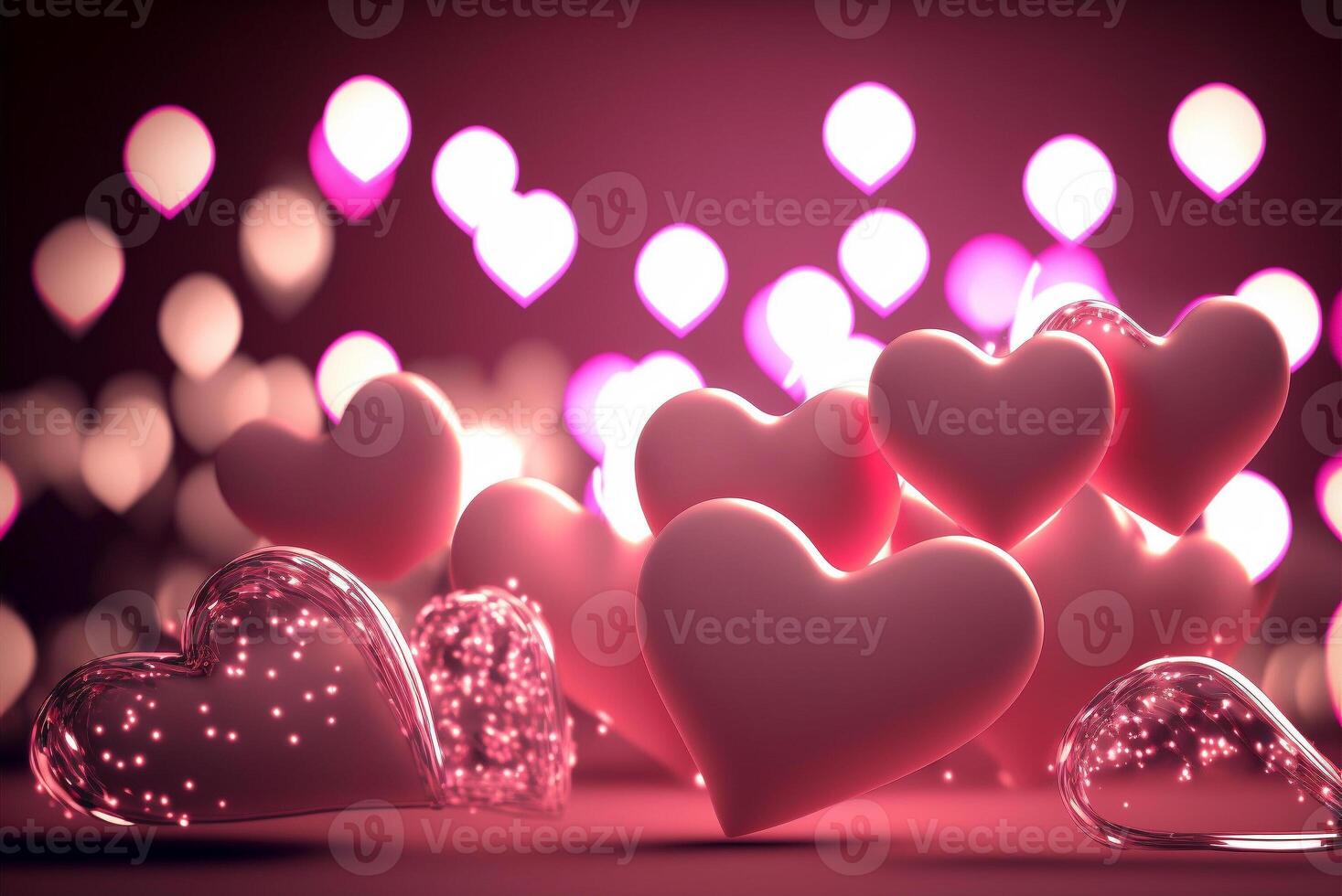 Valentine's day background with hearts. . photo